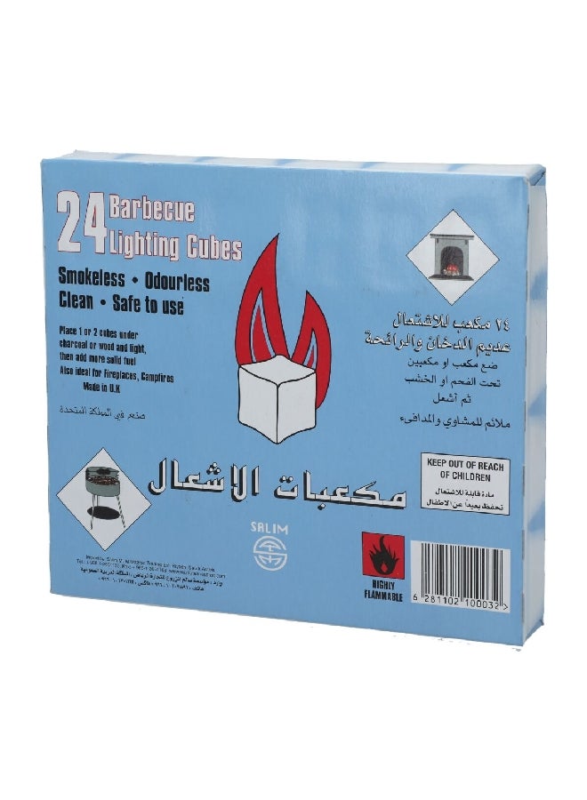 Salim 24-Piece Smokeless Odourless Highly Flammable Barbecue Lighting Cubes White 3 x 19.8 x 17.6 cm 6281102100032 - Image 2